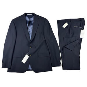 Baumler Virgin Wool 2-Piece Modern Fit Suit Navy Size EU 56 S | 38 W